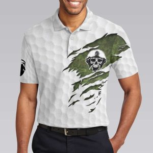 Never Underestimate A Golfer Who Is Also A Veteran – Skull Golf Shirt